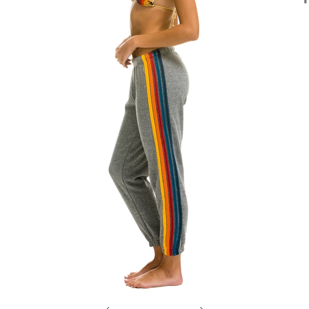 Aviator Nation 5 stripe heather grey